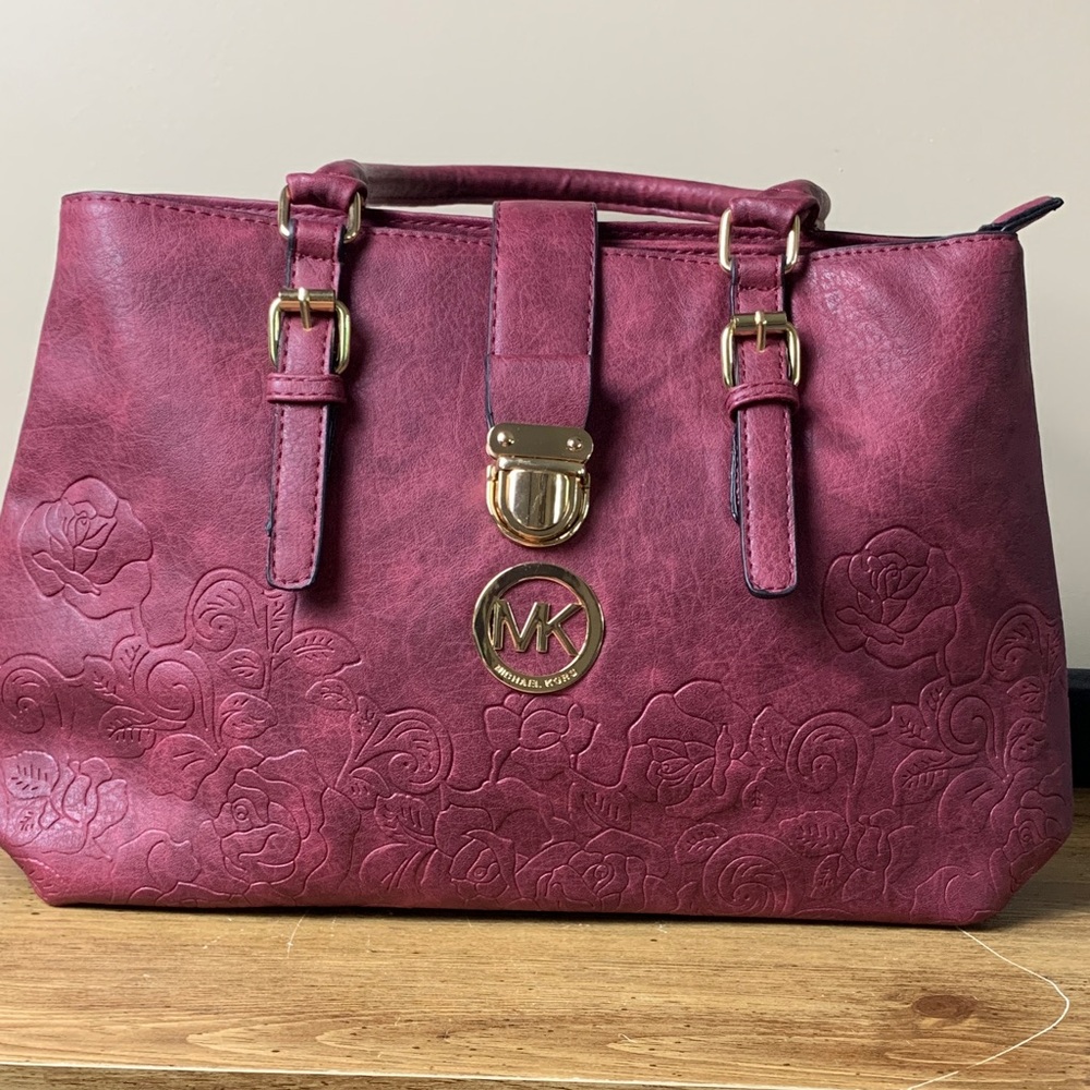 Michael Kors Rose Embossed Satchel